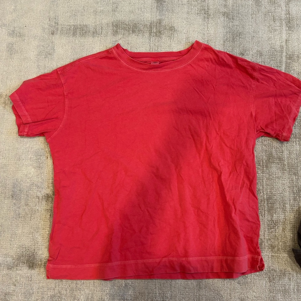 Old Navy Oversized cotton Baggy Red Tee , size m